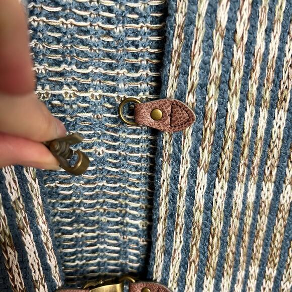 Simply Noelle Knit Sweater Vest Duster Cardigan Blue Size XL - Picture 9 of 9